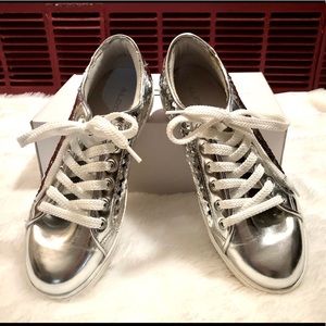 Aldo Silver Sequined sneakers